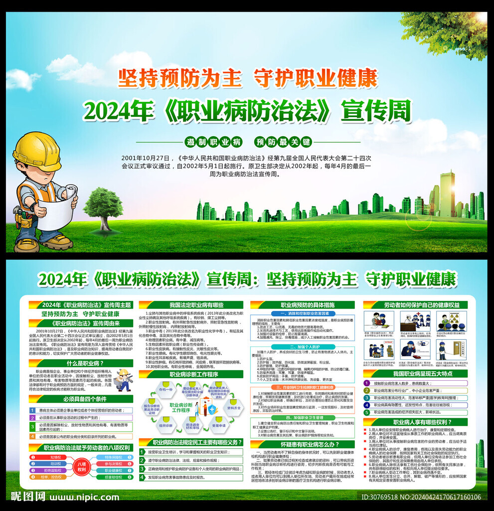 2024职业病防治法宣传周展板