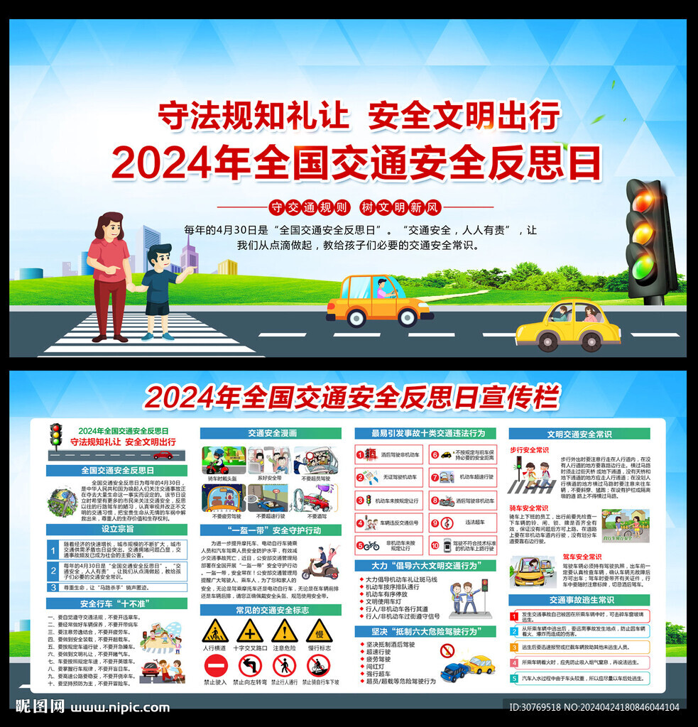 交通安全反思日宣传栏