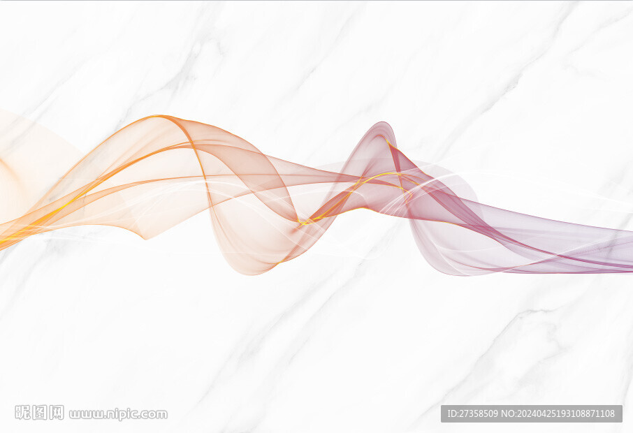 轻奢爵士白飘带大理石纹