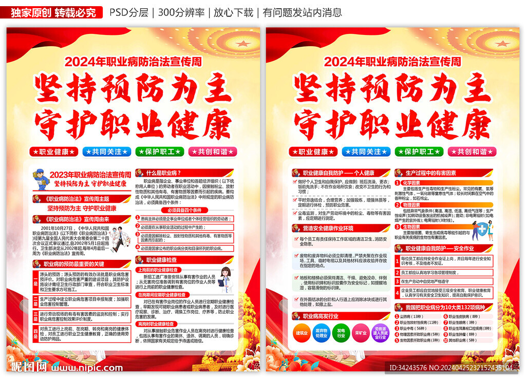 2024职业病防治法宣传周展板