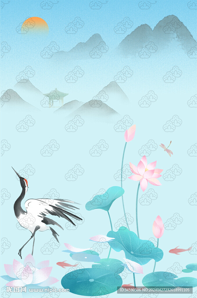 立夏夏至荷花荷叶山水风景壁纸