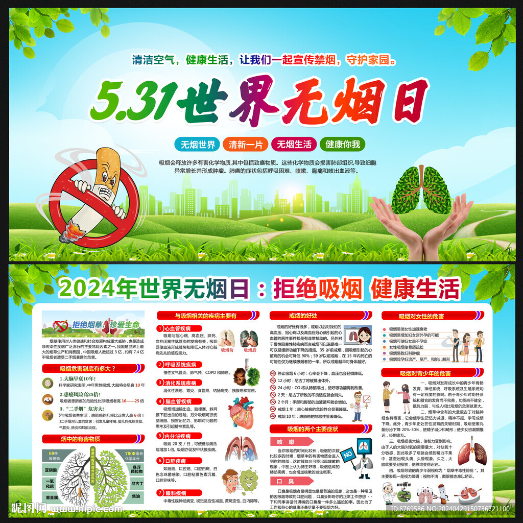 2024年世界无烟日宣传栏