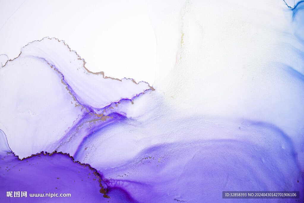 蓝色水彩水墨装饰画背景