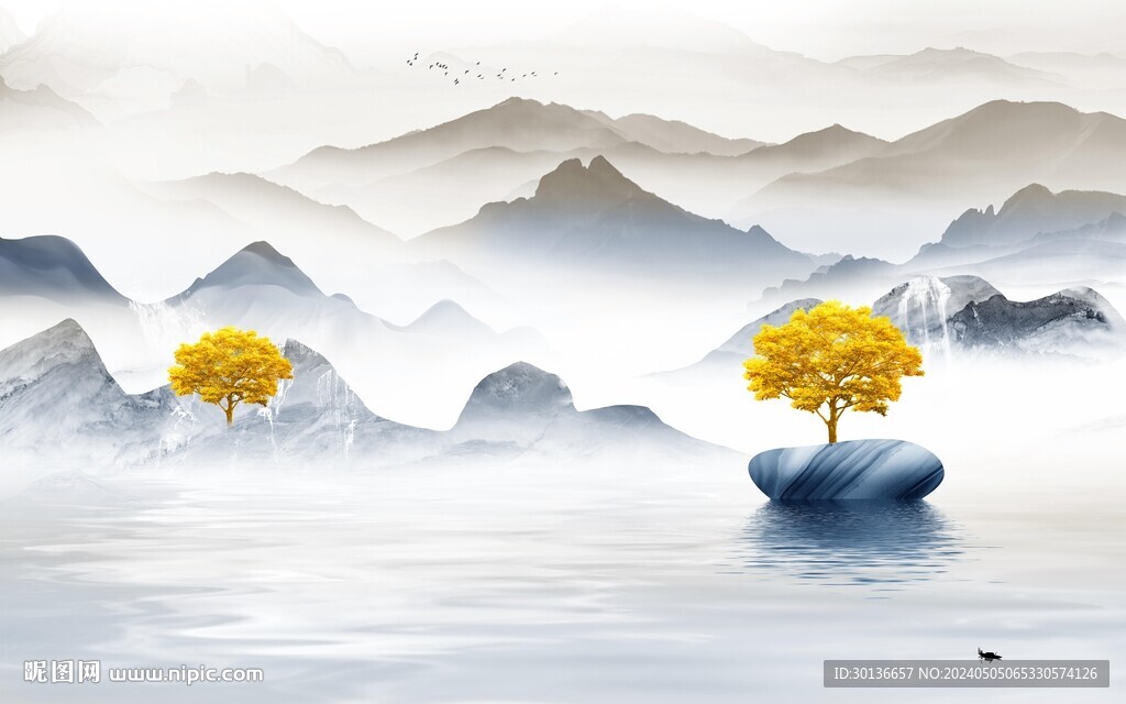 奢雅 极简高端山水 TiF分层