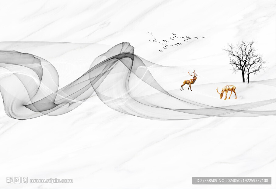 大理石飘带背景墙