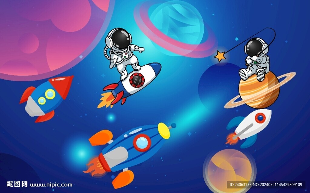 卡通宇航员