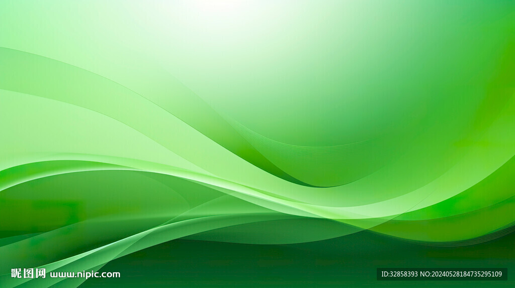 绿色渐变波浪背景