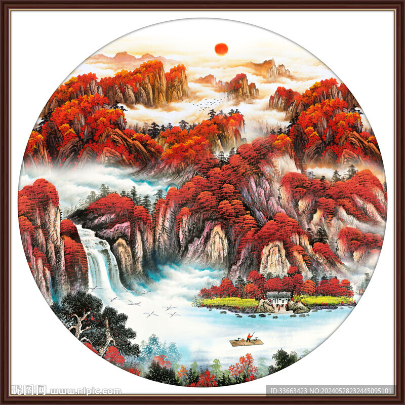 流水生财装饰画