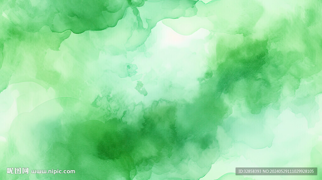 绿色水彩水墨背景