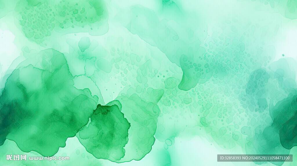 绿色水彩水墨背景