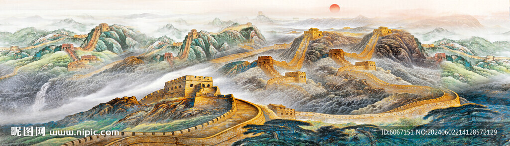 巨幅长城国画