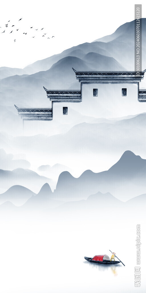 高端 山水中式玄关 TiF分层