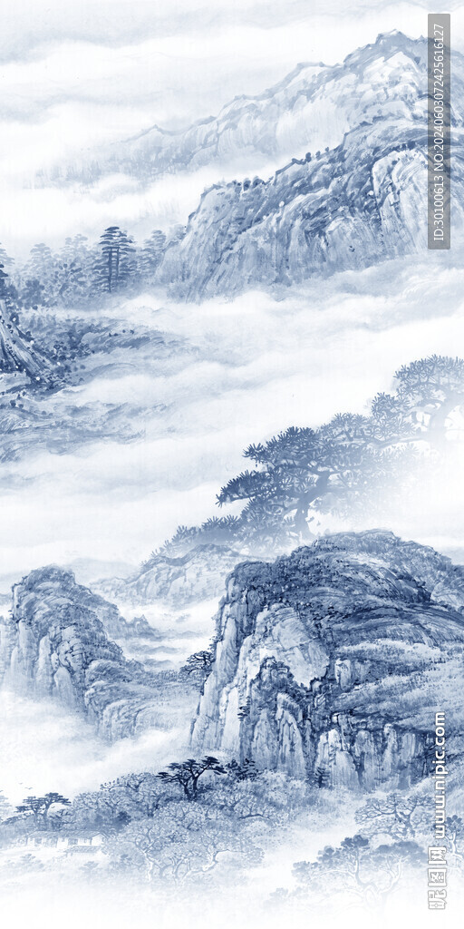 大气 山水中式玄关 TiF分层