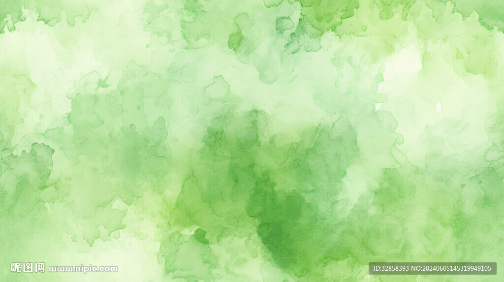 绿色水彩水墨背景