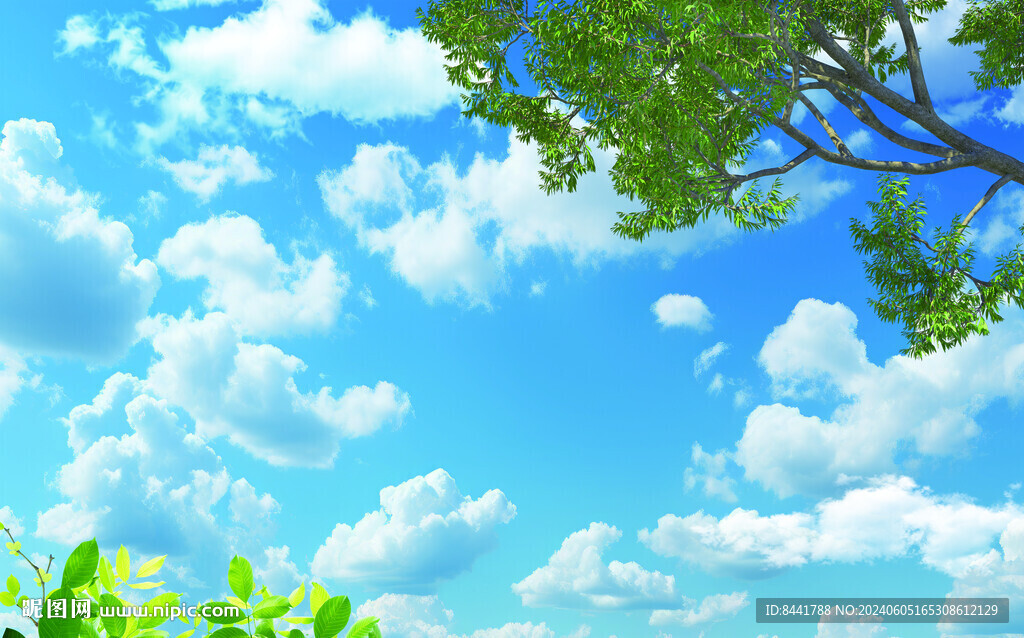 蓝天白云 部分分层