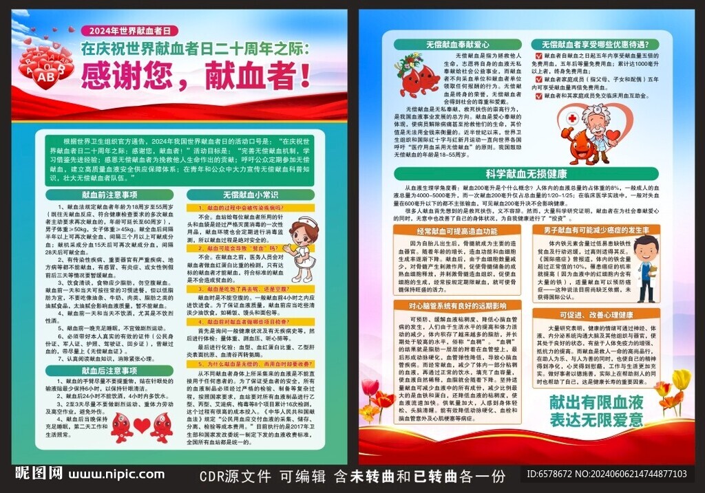 世界献血者日宣传单
