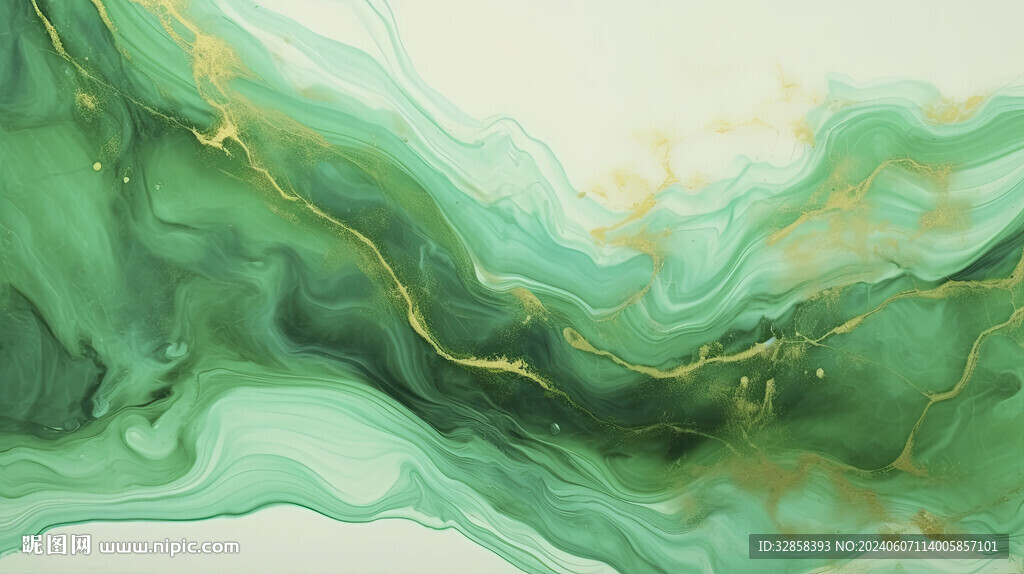 绿色金线渐变大理石背景
