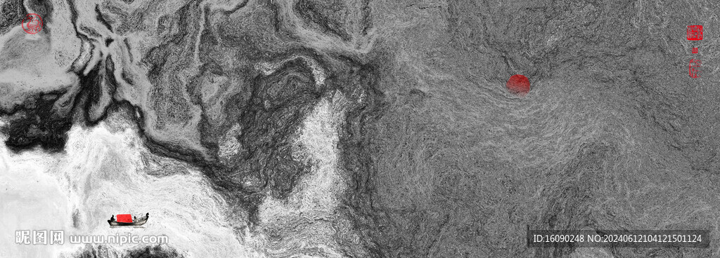 抽象禅意水墨肌理