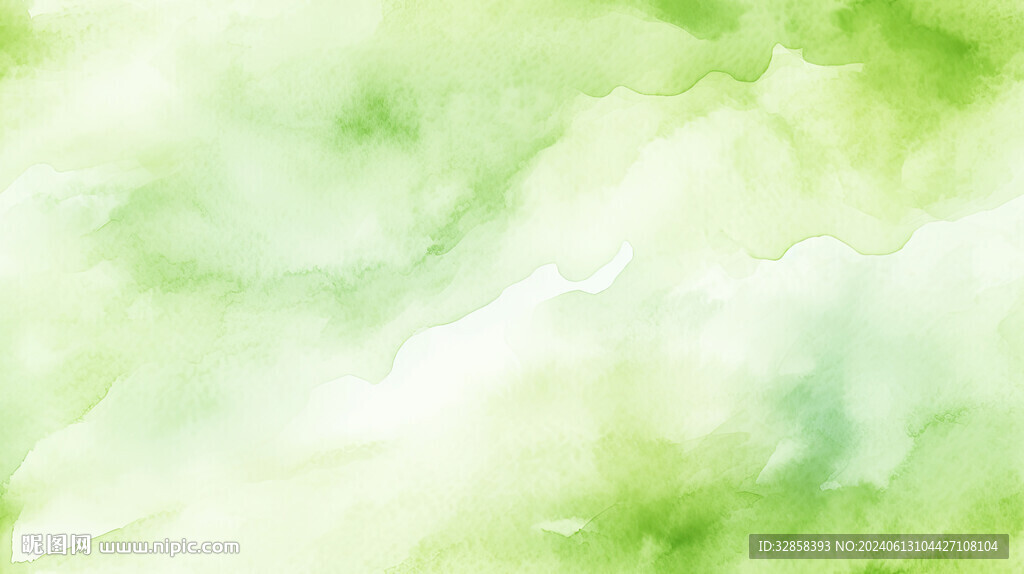 绿色水彩水墨背景