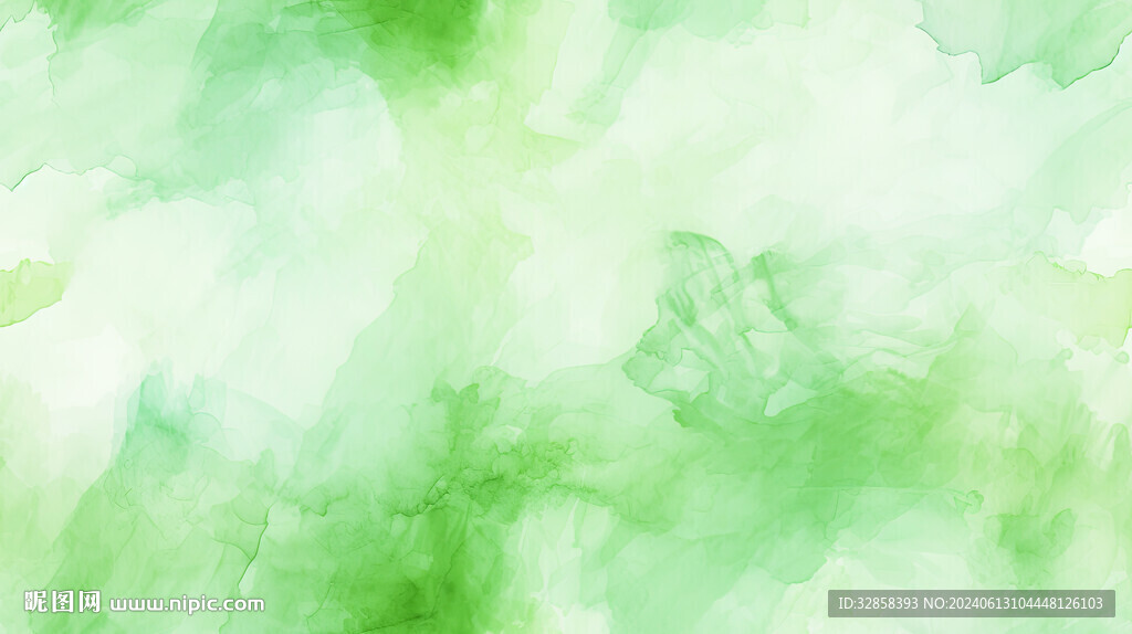 绿色水彩水墨背景