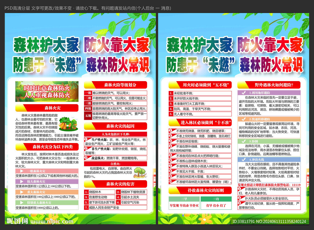 森林防火宣传册
