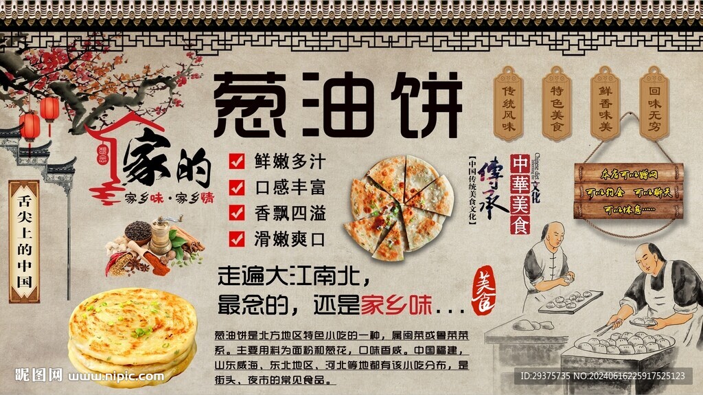 葱油饼背景