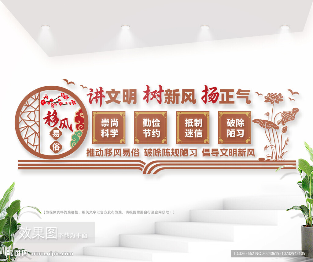 移风易俗文化墙图片