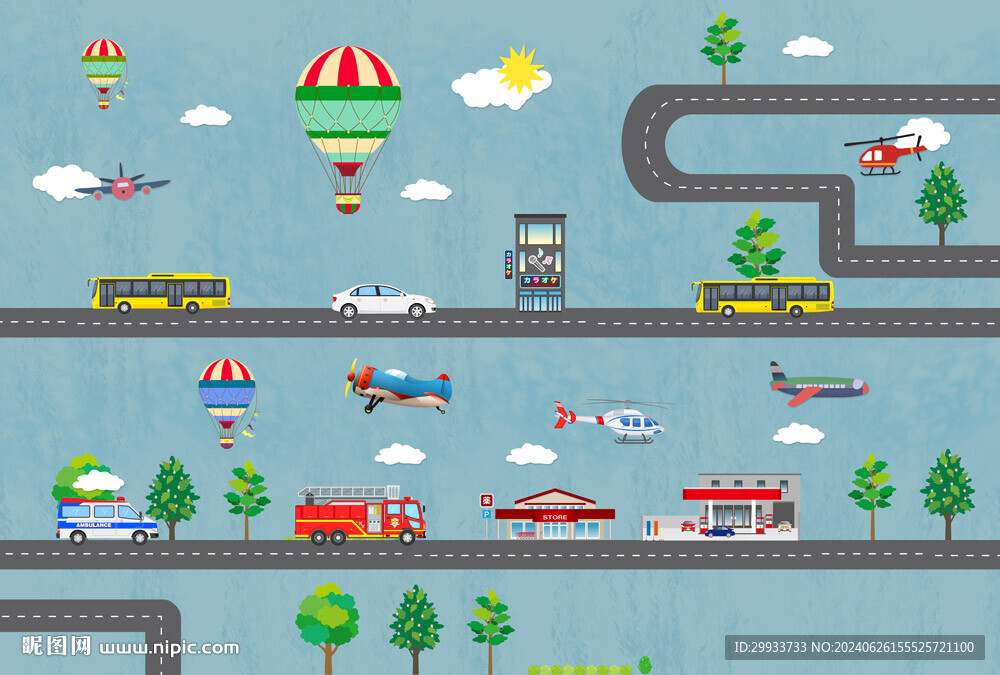 卡通儿童背景墙