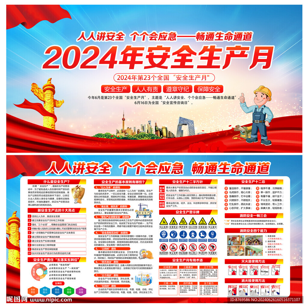2024年安全生产月展板