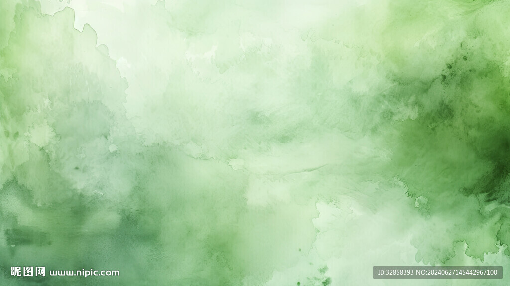 绿色水彩水墨背景