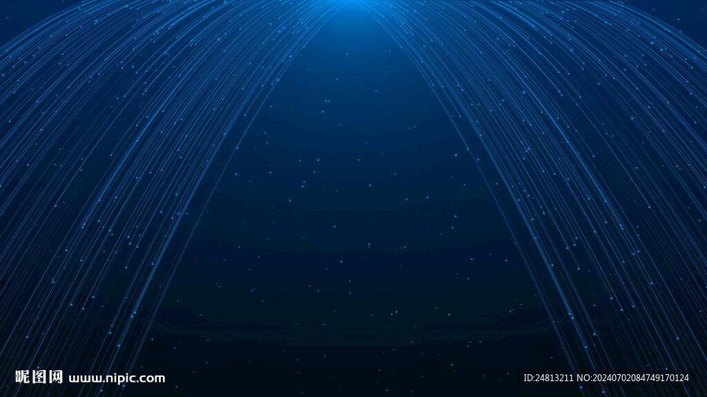 4k瀑布线条粒子舞台背景AE