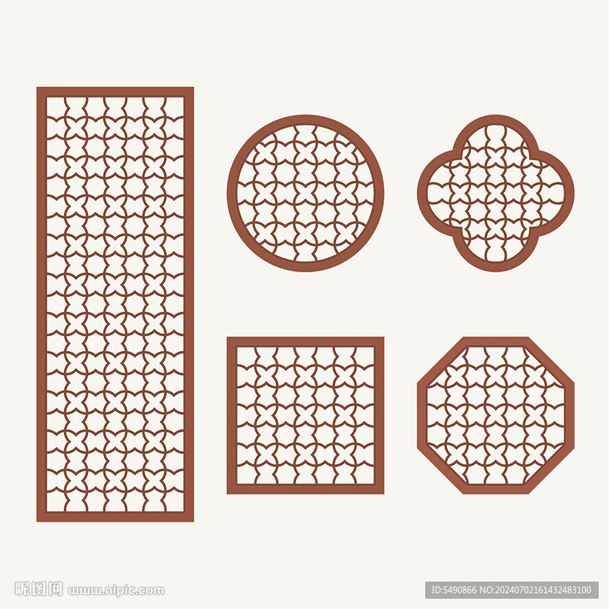 中式花纹 窗花格 镂空隔断