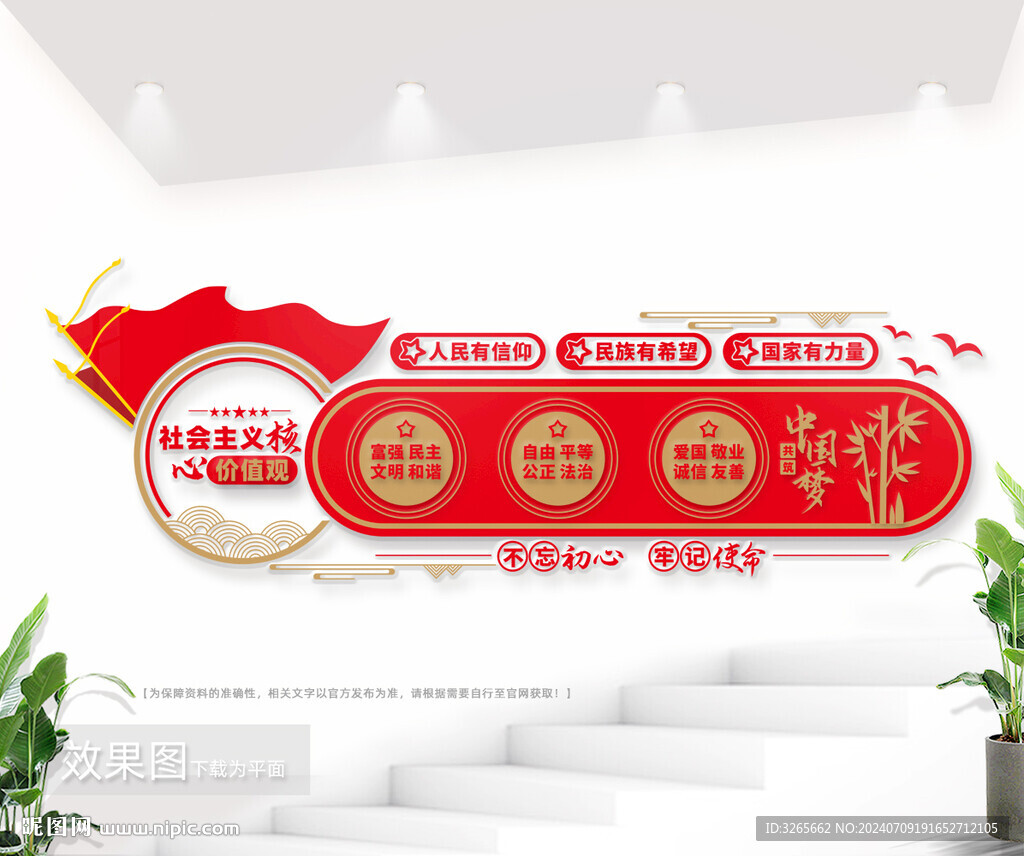 价值观党建墙图片