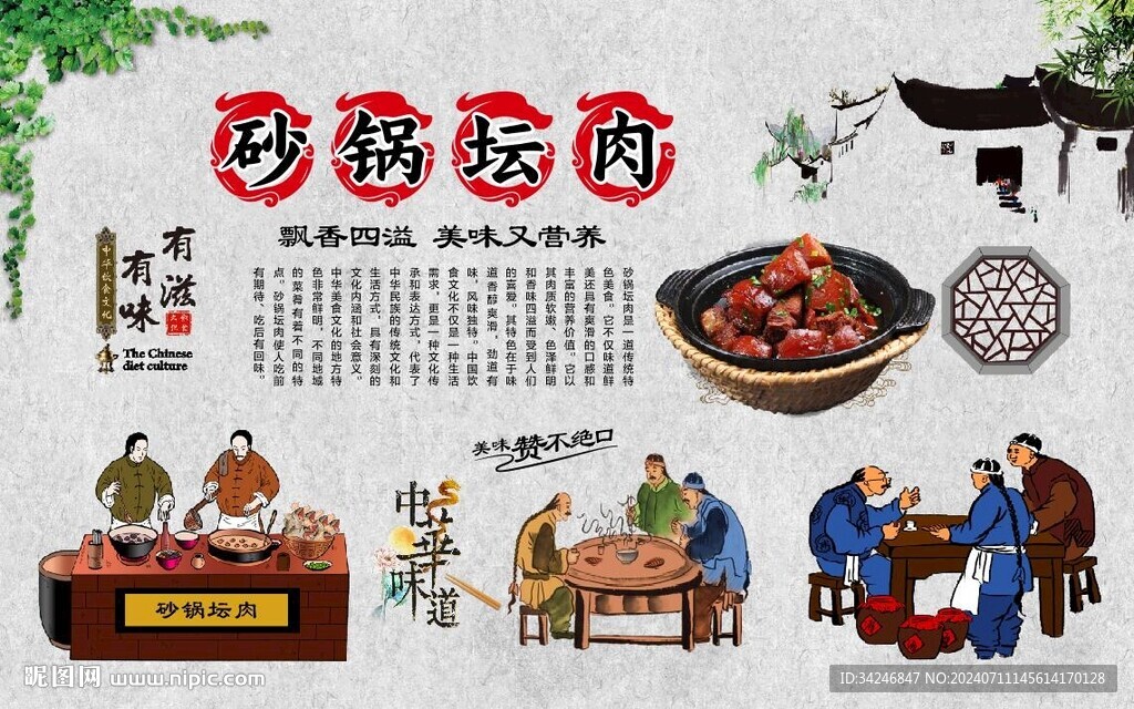 砂锅坛肉 