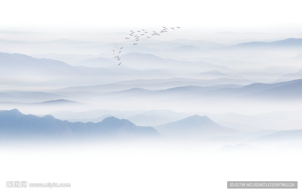 水墨意境山水画