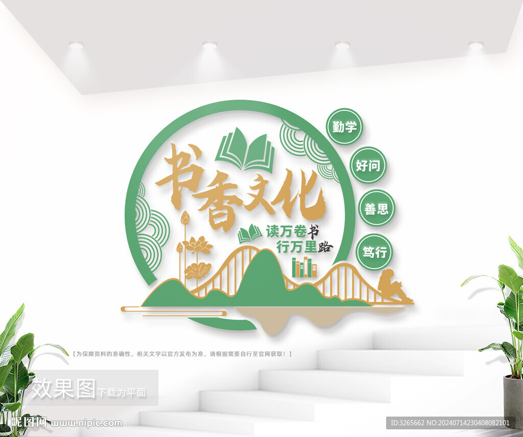 图书馆文化墙图片