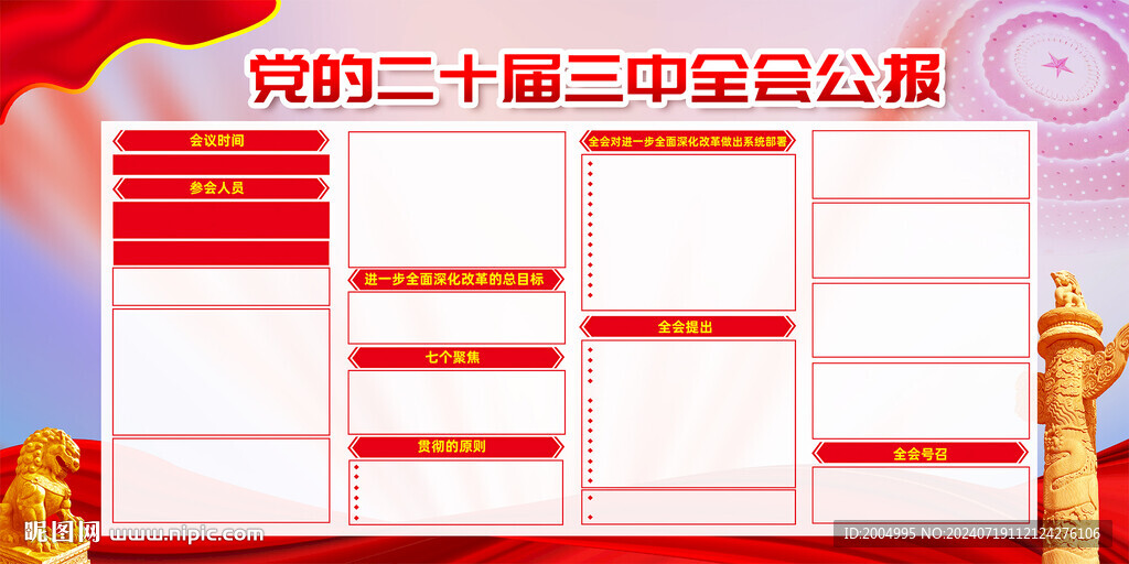 党的二十届三中全会公报