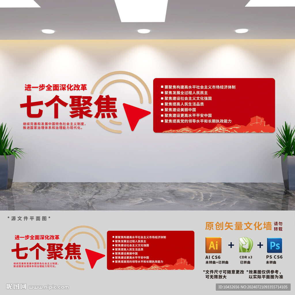 全面深化改革七个聚焦文化墙