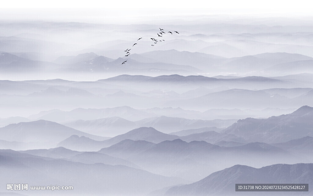 公司前台山水画背景墙