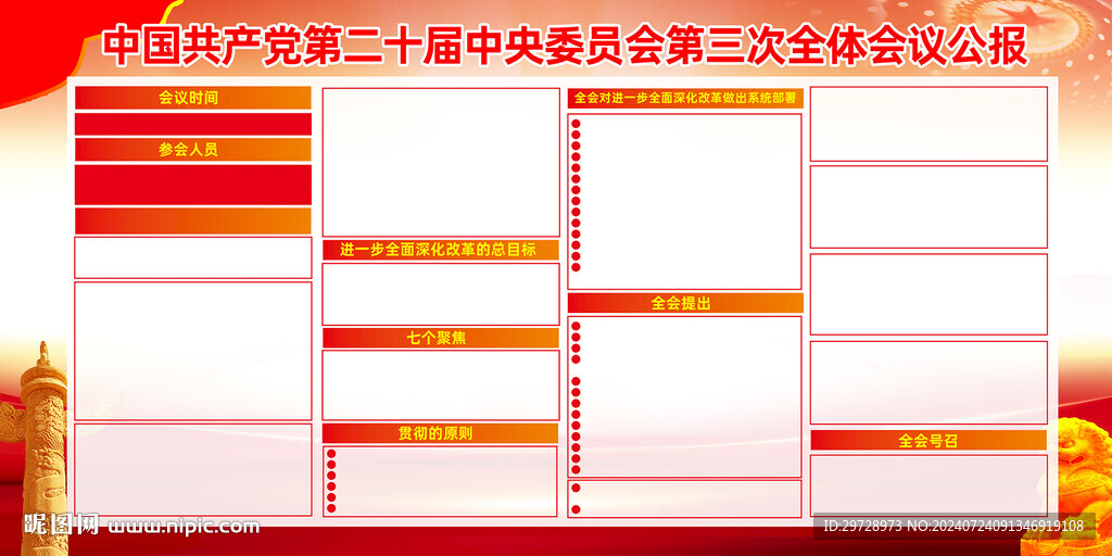 党的二十届三中全会公报