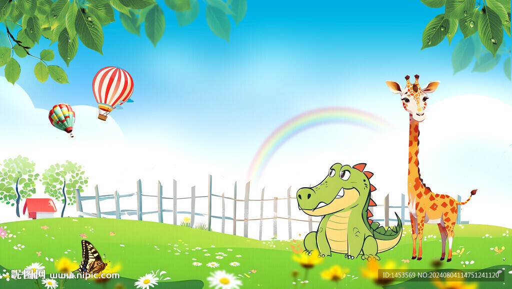 卡通儿童房背景墙