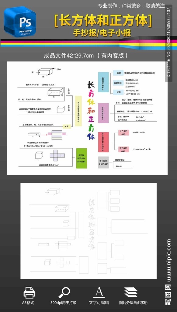 长方体和正方体思维导图