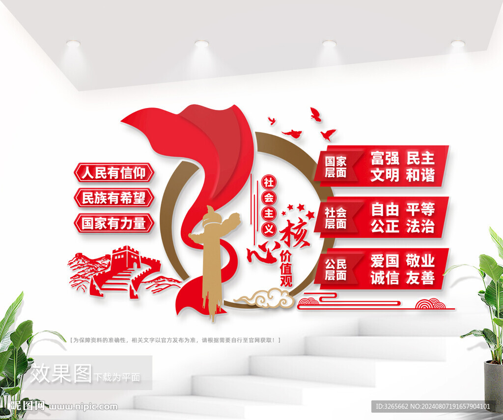 价值观党建室文化墙图片