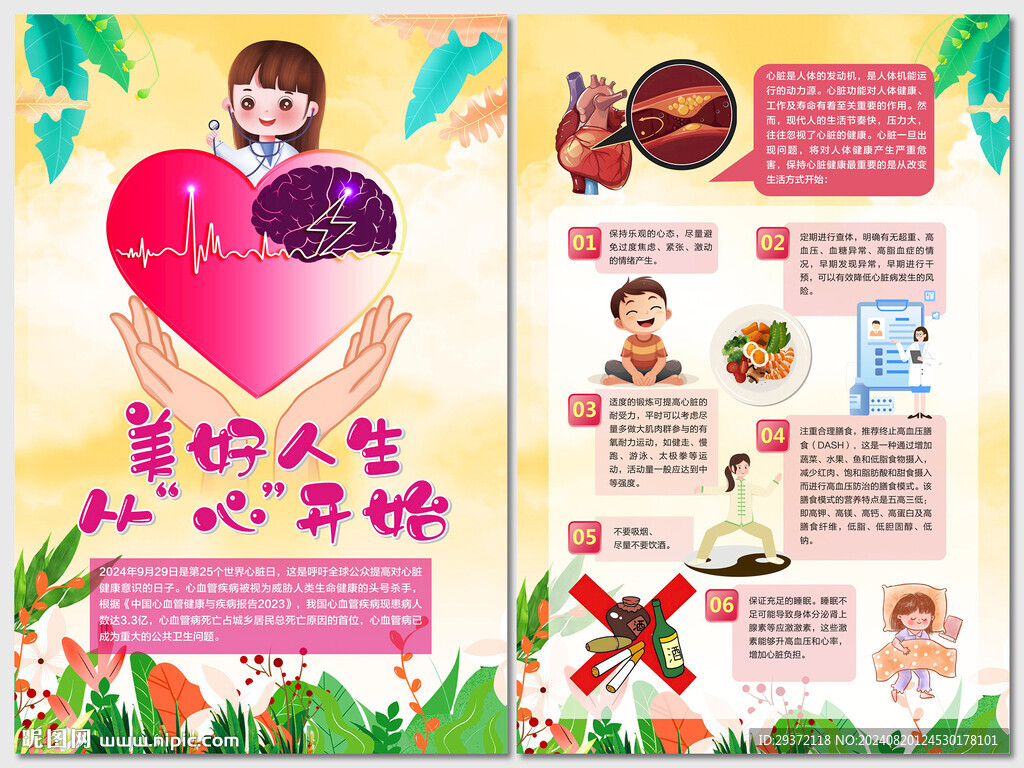 第25个世界心脏日宣传海报