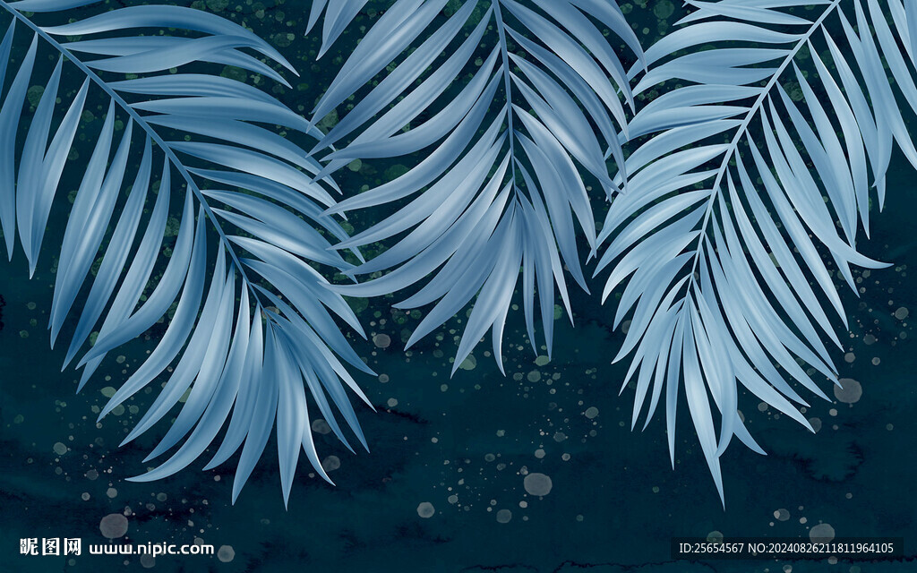 清新植物叶子宜家简约背景墙