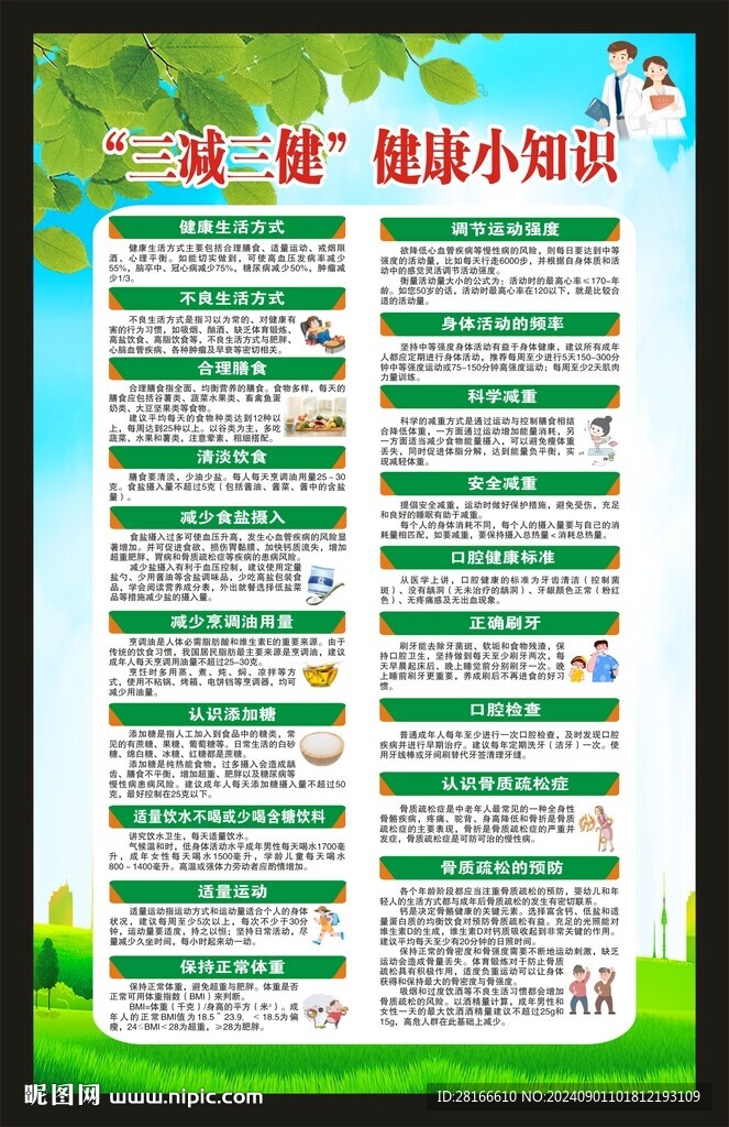 全民健康生活方式行动宣传月海报