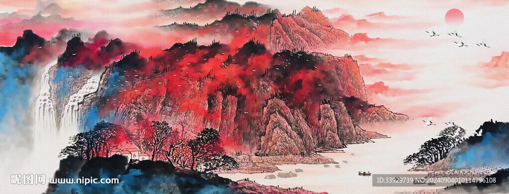 水墨画千里江山