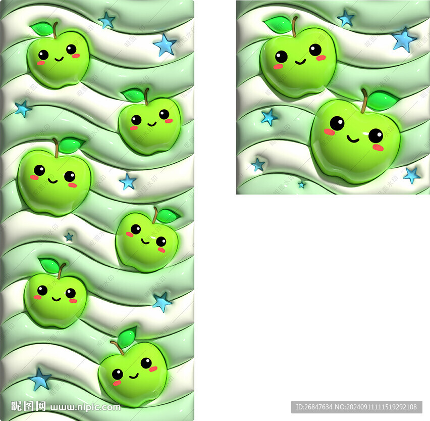 3D苹果手机壁纸膨胀风