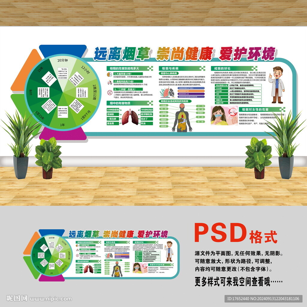 医院文化墙 戒烟控烟