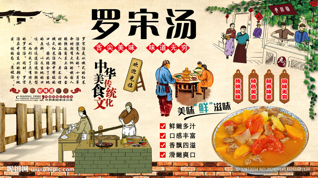 罗宋汤背景墙